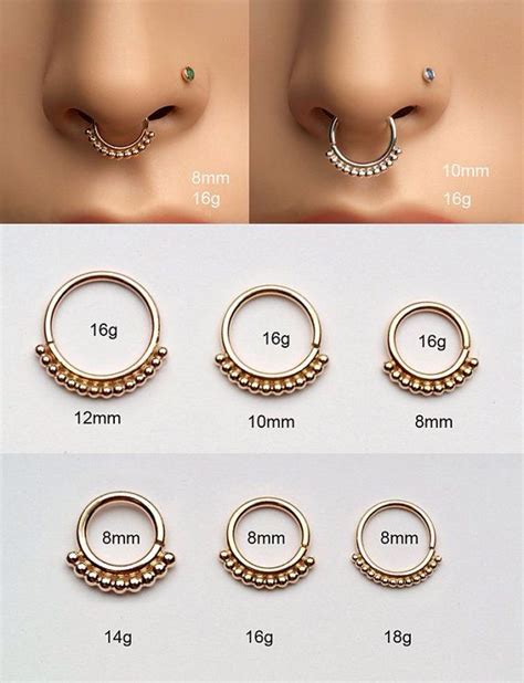 standard gauge for nose piercing.